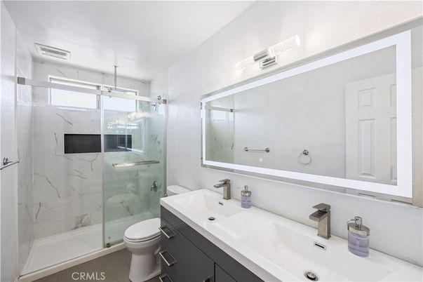 Bathroom, Glass Shower, Interior, Marble Walls