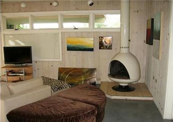 Fireplace, Interior, Living room, Wooden Walls