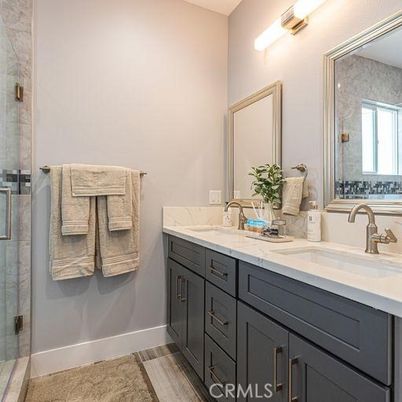Bathroom, Dual Sink Vanities, Glass Shower, Interior