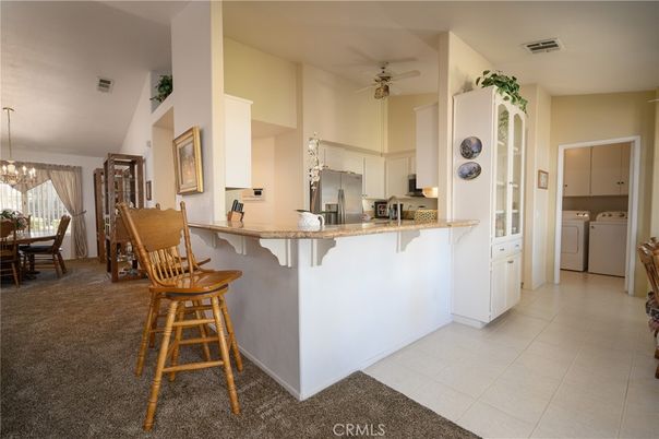 Dining room, Interior, Kitchen, Pendant Lights, Washer
