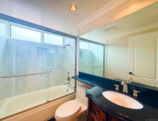 Bathroom, Glass Shower, Interior, Marble Walls, Recessed Lighting