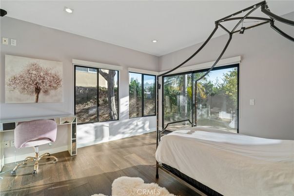 Bedroom, Home Office, Interior, Recessed Lighting, Wood Texture Flooring