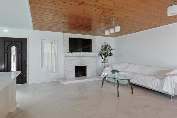 Fireplace, Interior, Living room, Marble, Wooden Ceilings
