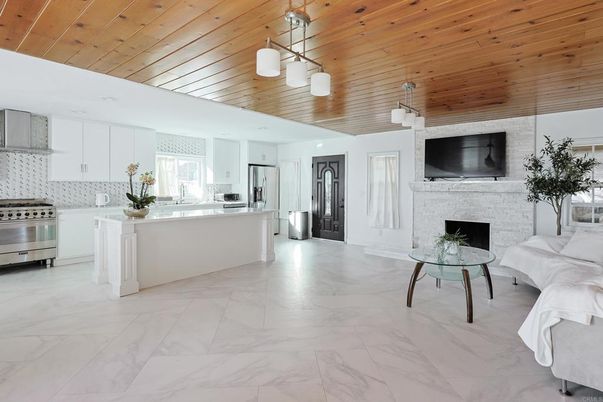Fireplace, Interior, Kitchen, Marble, Wooden Ceilings
