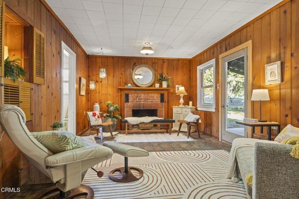 Fireplace, Interior, Living room, Wooden Walls