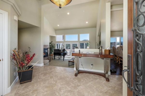 Fireplace, Home Office, Interior, Piano, Recessed Lighting