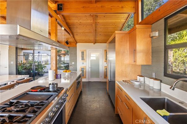 Interior, Kitchen, Stainless Steel Appliances, Wooden Beams, Wooden Ceilings