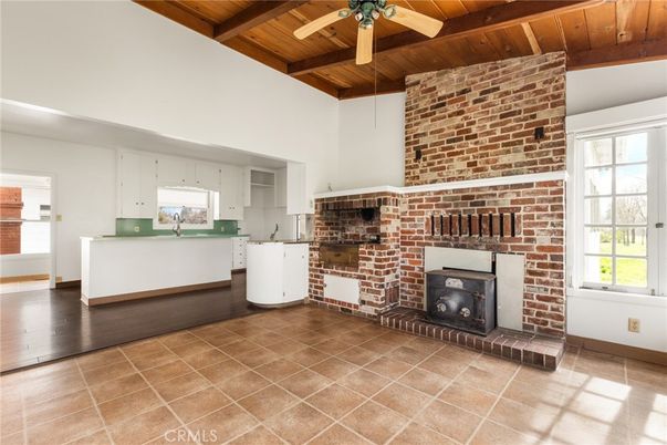 Fireplace, Interior, Kitchen, Stone Walls, Wooden Beams, Wooden Ceilings