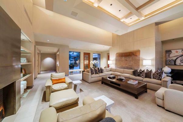 Fireplace, Interior, Living room, Recessed Lighting