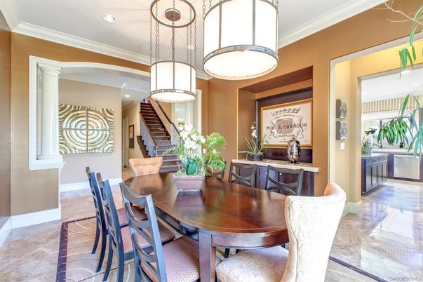 Dining room, Interior, Pendant Lights, Recessed Lighting