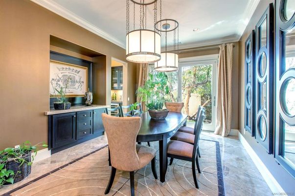 Dining room, Interior, Pendant Lights, Recessed Lighting