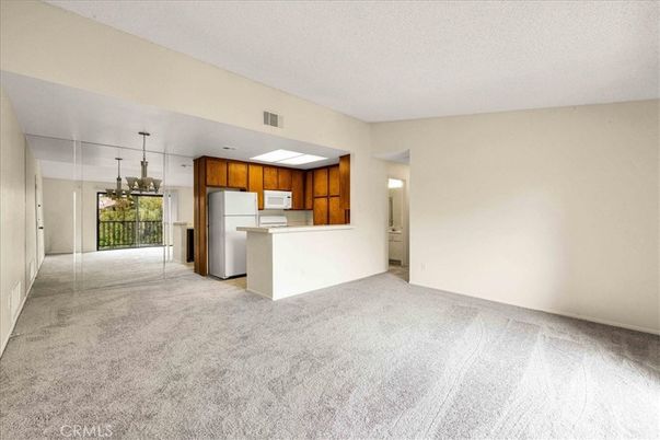 Empty room, Interior, Kitchen, Pendant Lights