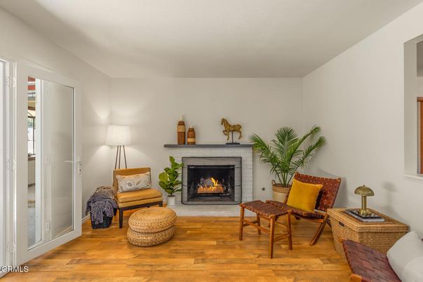 Fireplace, Interior, Wood Texture Flooring