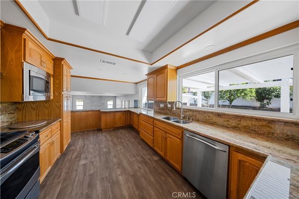 Interior, Kitchen, Wood Texture Flooring