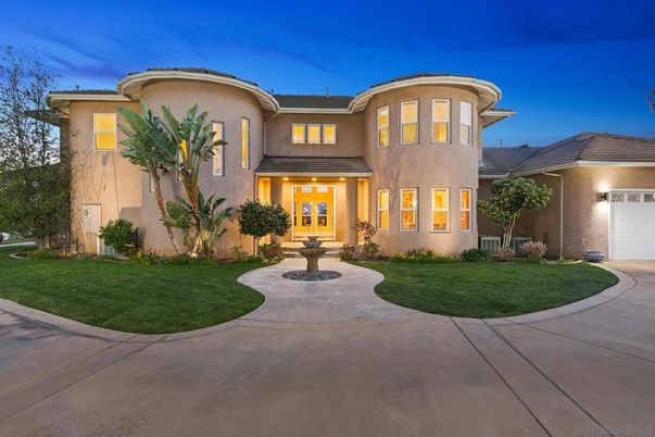 Attached, Backyard, Exterior, Facade, Mediterranean