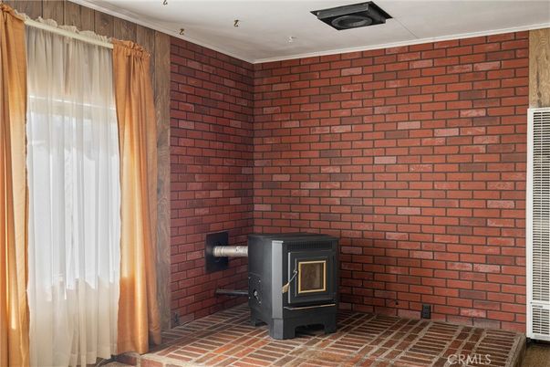 Empty room, Fireplace, Interior, Stone Walls