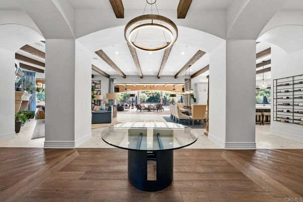 Dining room, Interior, Kitchen, Living room, Pendant Lights, Recessed Lighting, Wooden Beams, Wood Texture Flooring