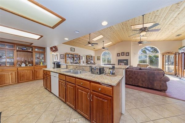 Interior, Kitchen, Living room, Recessed Lighting, Wooden Ceilings
