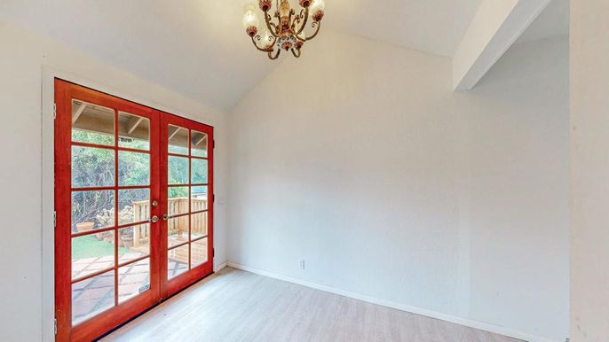 Chandelier, Empty room, Interior, Wood Texture Flooring