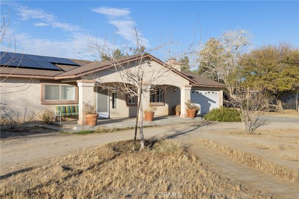 Attached, Backyard, Exterior, Facade, Solar Panels, Ranch