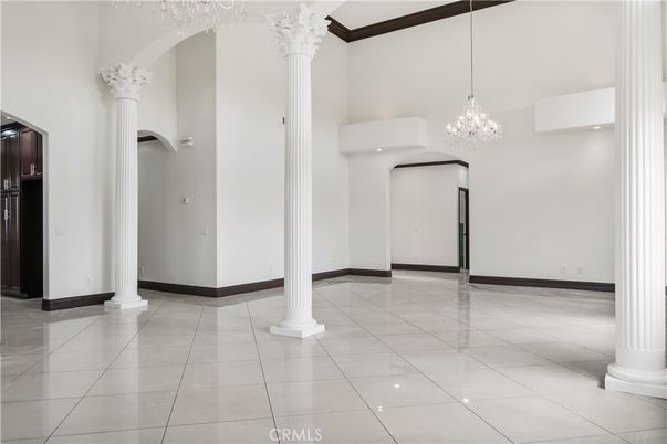 Chandelier, Empty room, Interior