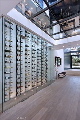 Glass Ceilings, Interior, Wine Storage, Wood Texture Flooring