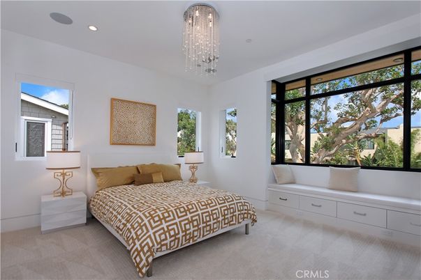 Bedroom, Chandelier, Interior, Recessed Lighting