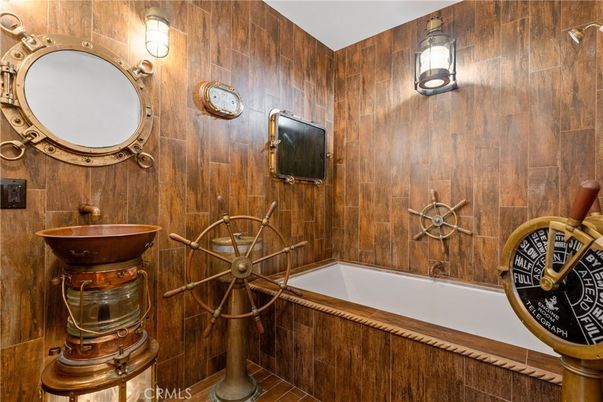 Bathroom, Interior, Wooden Walls