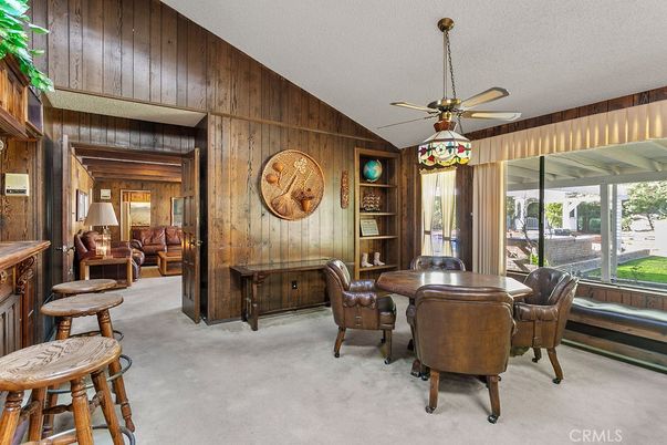 Dining room, Fireplace, Interior, Wooden Walls