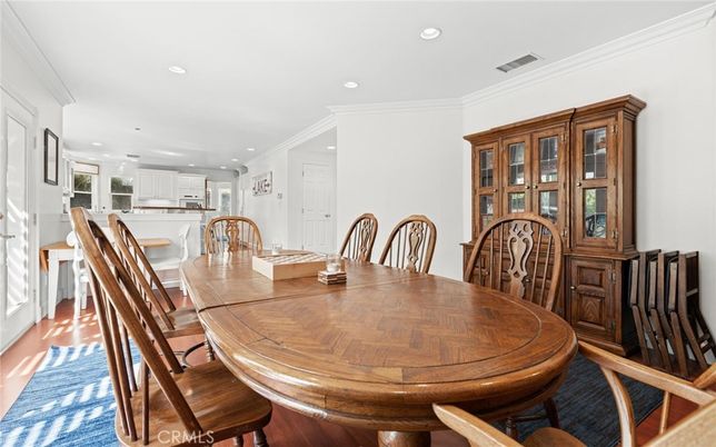 Dining room, Interior, Kitchen, Recessed Lighting, Wood Texture Flooring