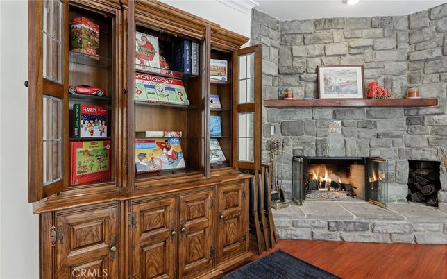 Fireplace, Interior, Stone Walls, Wood Texture Flooring