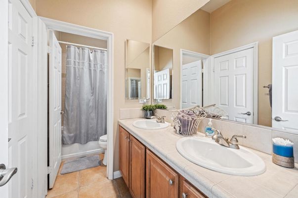Bathroom, Dual Sink Vanities, Interior, Tile Countertops