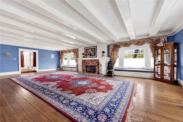 Empty room, Fireplace, Interior, Wood Texture Flooring