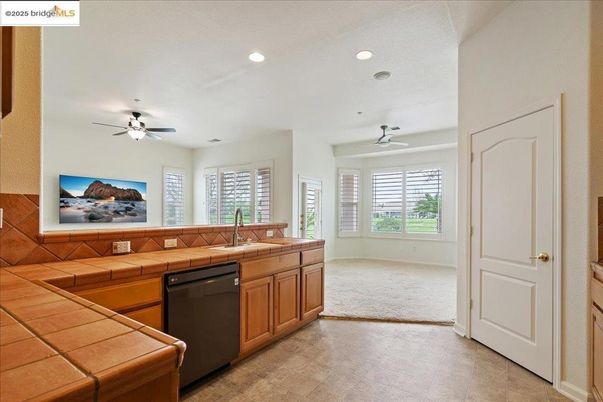 Interior, Kitchen, Recessed Lighting, Tile Countertops