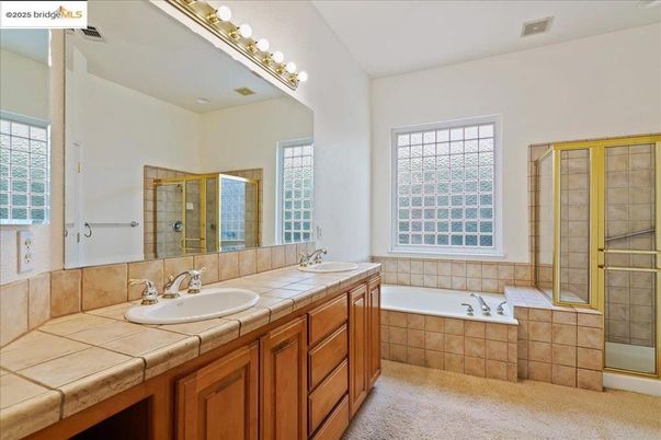 Bathroom, Dual Sink Vanities, Interior, Tile Countertops