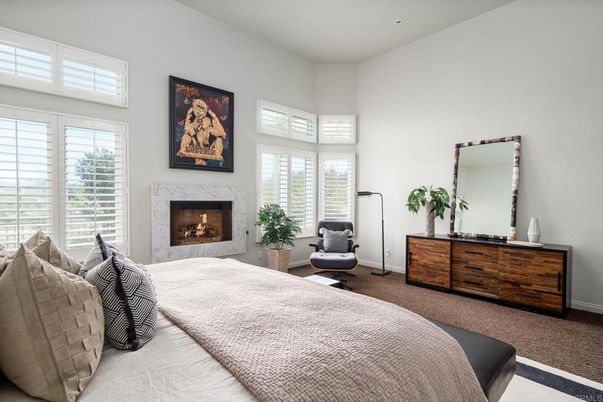 Bedroom, Fireplace, Interior, Recessed Lighting
