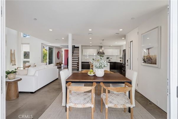Dining room, Interior, Kitchen, Living room, Pendant Lights, Recessed Lighting, Stainless Steel Appliances