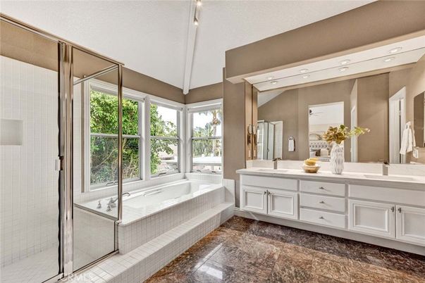 Bathroom, Dual Sink Vanities, Glass Shower, Interior
