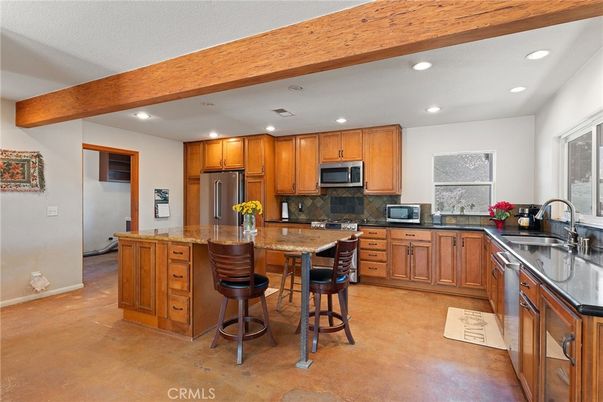 Interior, Kitchen, Recessed Lighting, Wooden Beams