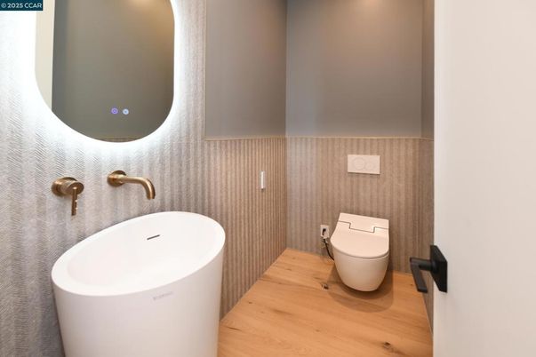 Bathroom, Free Standing Baths, Interior, Wood Texture Flooring