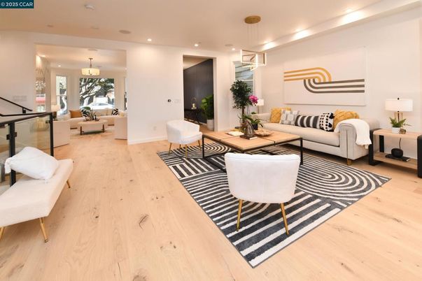 Interior, Living room, Pendant Lights, Recessed Lighting, Wood Texture Flooring