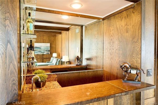 Interior, Recessed Lighting, Wood Texture Flooring, Wooden Walls