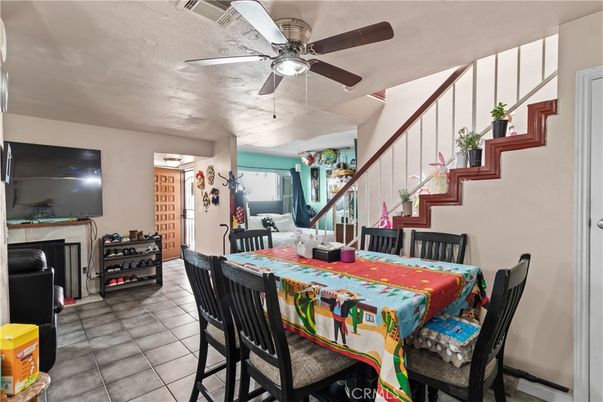 Dining room, Fireplace, Interior
