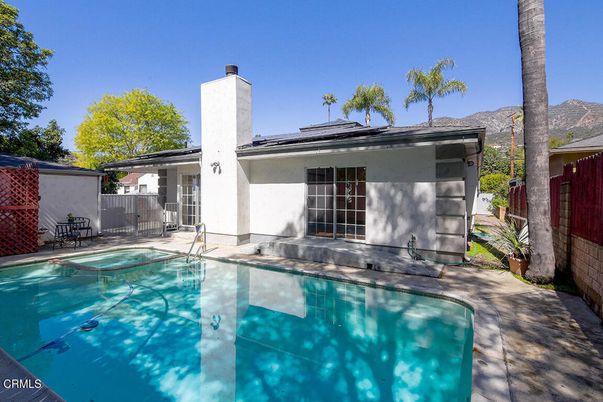 Exterior, Pool, Solar Panels