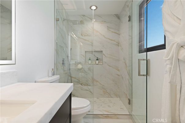 Bathroom, Glass Shower, Interior, Marble, Marble Walls