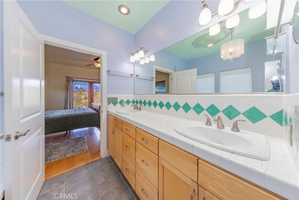 Bathroom, Bedroom, Dual Sink Vanities, Interior, Recessed Lighting, Tile Countertops