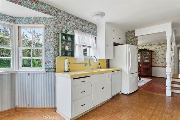 Interior, Kitchen, Wood Texture Flooring