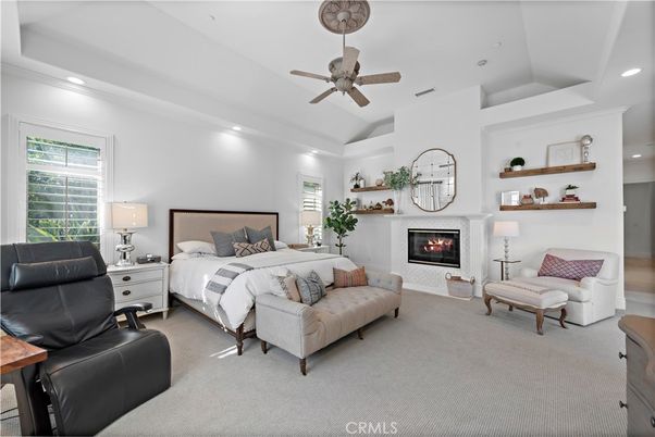 Bedroom, Fireplace, Interior, Recessed Lighting