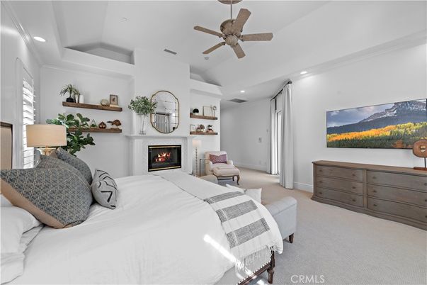 Bedroom, Fireplace, Interior, Recessed Lighting