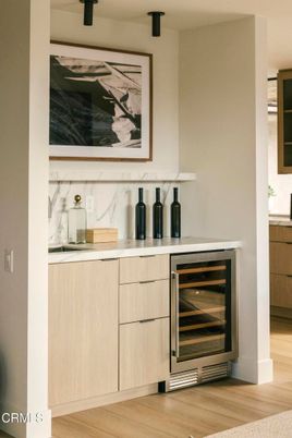 Interior, Kitchen, Marble Walls, Wood Texture Flooring
